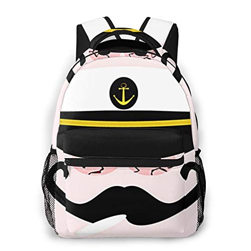 OMQFEW Mochilas Portatil 14 Pulgadas, Resistente Al Agua Casual Mochila, Multifuncional Mochila De Gran Capacidad para Hombre Mujer Escolar Trabajo Viajes Almirante de la Marina inyectado en Sangre