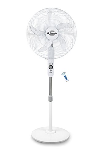 Orbegozo SF 0247 Ventilador De Pie Con Mando A Distancia, 2 Modos De Funcionamiento (Normal Y Sleep), Temporizador, 3 Velocidades De Ventilación, W, 200 Decibelios, Multicolor