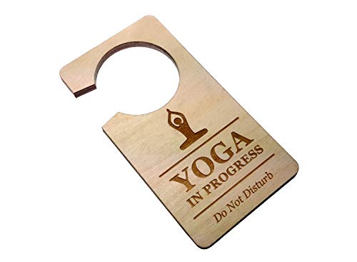 ORIGIN Letrero de Madera para Puerta de Hotel, b&BS y lodges Do Not Disturb Yoga In Progress