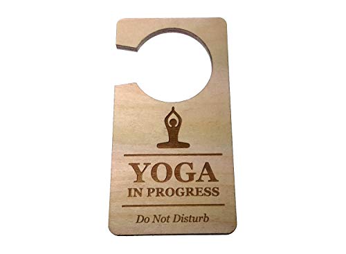 ORIGIN Letrero de Madera para Puerta de Hotel, b&BS y lodges Do Not Disturb Yoga In Progress