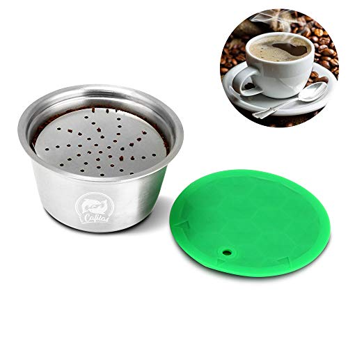 OurLeeme Cápsula Reutilizable de café, Cápsulas Reutilizable para Dolce Gusto, taza de filtro de café reutilizable de acero inoxidable para Nespresso Dolce Gusto para café fragante (Cápsula de café)