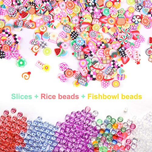 Outtybrave 60 Pcs Slime Kit,Slime Herramientas para artesanía de Bricolaje Incluyen Fishbowl Beads, Bolas Espuma, apel azúcar, Glitter, Confeti,Bolas Espuma Lodo para Niñas y Niños Slime DIY Making