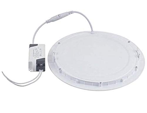 Pack 5x Panel LED redondo plano, 18W. Color Blanco Frío (6500K). 1600 lumenes. Driver incluido. Corte standard 200mm.