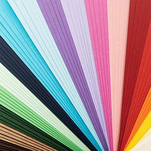 Papel color surtido | Cartulina DIN A4 de 220 g/m2, 20 colores diferentes, 100 hojas