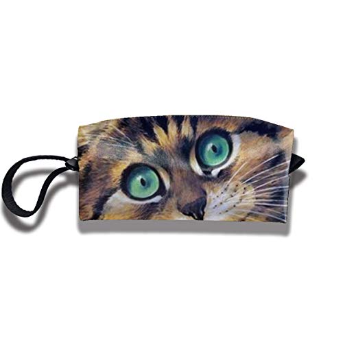 Pencil Bag Makeup Bag Tile Mural Fluffy Cats por Louis Wain Pet Kitten Bolsas Tolietry Mate Mujeres Bolsa de cosméticos Multifuncional Zipper