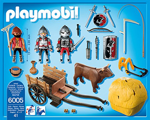 PLAYMOBIL Caballeros - Playset con Figuras del halcón con carruaje de Camuflaje (6005)