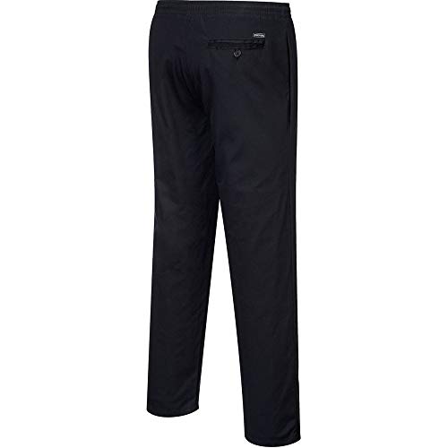 Portwest C070 - Pantalones con cordón Chef, color Negro, talla Medium