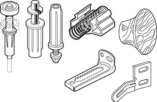 Prime-Line Products N 7283 Bi-fold puerta Kit de reparación, para 7/8 en. Amplia pista, used con 3/8 en. Diámetro exterior pivotes y guías