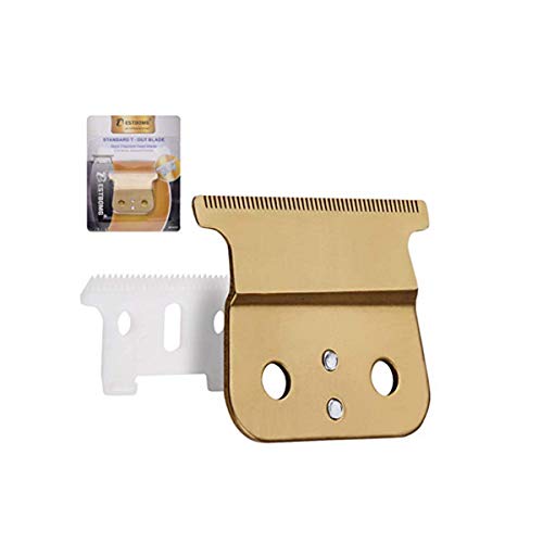 Pro T Outliner Cuchillas Cortapelos de cerámica para cortar el cabello/Recortadora Cuchillas de repuesto # 04521-Compatible con Andis T Outliner Clipper (Dorado-Actualizado)