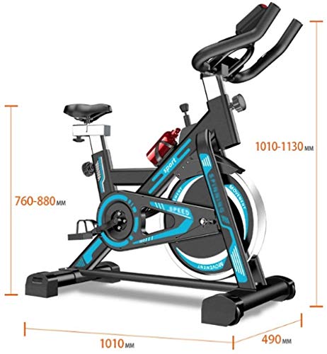 Qinmo Profesional Cubierta Deportes de Bicicletas Casa Equipo de la Aptitud cómodo Asiento de Bicicleta de Gimnasio con bajo Nivel de Ruido Sistema de Correa de transmisión (Color : Red)