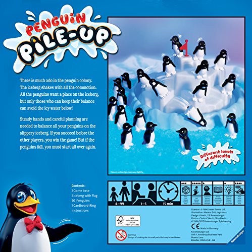 Ravensburger 21315 Penguin Pile Up Balance Niños Edad 5 Años en adelante Un Divertido y rápido Juego Familiar Que Puedes Jugar más y más