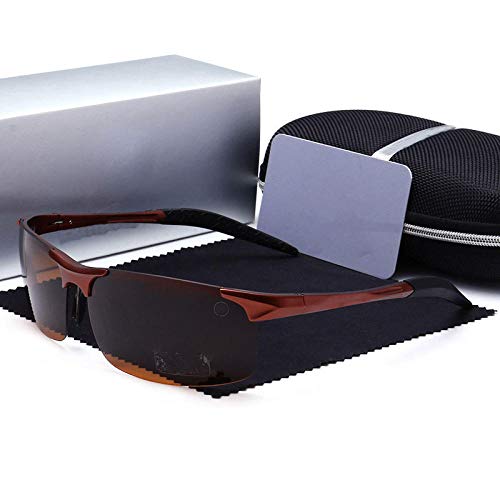 Rebanadas de té de caja de té de gafas de sol de magnesio de aluminio de alto grado de alta definición para hombres