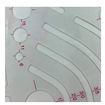 Regla de coser - SODIAL(R)Regla de Diseno de estilo frances curva cadera curva ranura de conexion y desconexion Regla recta