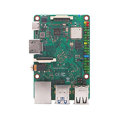 Rock PI 4B V1.4 Rockchip RK3399 ARM Cortex Six Core SBC/computadora de una sola placa compatible con pantalla oficial Raspberry Pi