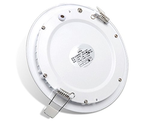 RPA12WW (2 Unidades) Lámpara LED 12W 3000K Redonda 170mm de Diámetro, 1080LM, Foco de luz LED para Techo con Transformador incluido AC 85-265V, Foco empotrable para Techo [Color Blanco Cálido]