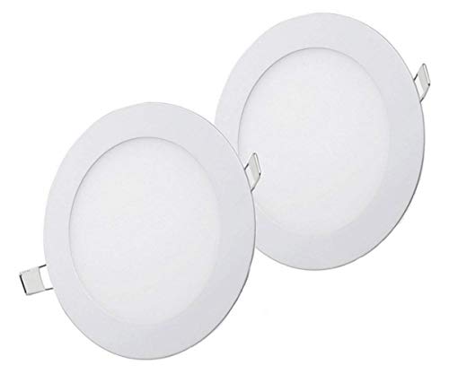 RPA12WW (2 Unidades) Lámpara LED 12W 3000K Redonda 170mm de Diámetro, 1080LM, Foco de luz LED para Techo con Transformador incluido AC 85-265V, Foco empotrable para Techo [Color Blanco Cálido]