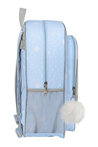 Safta 612015180 Mochila grande adaptable a carro Frozen II, Azul Claro lata, Mochila escolar