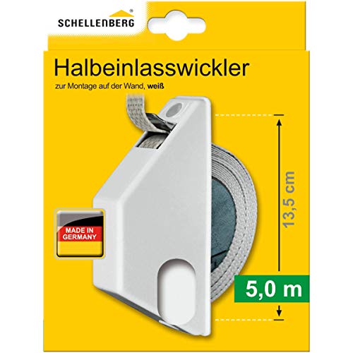 Schellenberg 50505 - Caja para rollo de persiana (diseño de media caja), color blanco