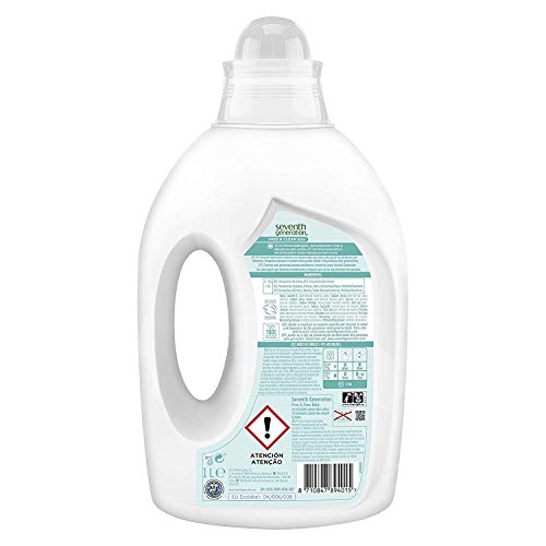 Sensible Seventh Generation Free & Clear Baby - Detergente para Ropa para Piel Sensible, Hipoalergénico 1 l, 20 Lavados