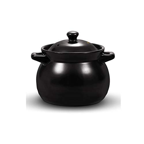 SHYOD 1L esmaltado de cerámica Mini Sopa Ollas Guisando Olla for microondas Mini cacerolas Cocotte Cerámica Menú del Mayordomo