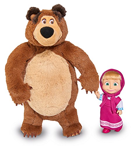 Simba 109301002 – mascha y el Oso Juego Oso de Peluche + Muñeca, pequeño