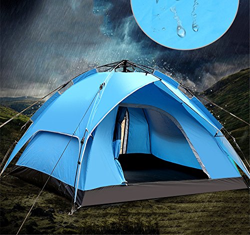 sinbrl exterior automática Pop Up Cúpula doble capa tienda de campaña de lanzamiento resistente al agua resistente al viento Antes moskitos camping festival 200 * 200 * 130 cm, color b, tamaño 2 Funktionen