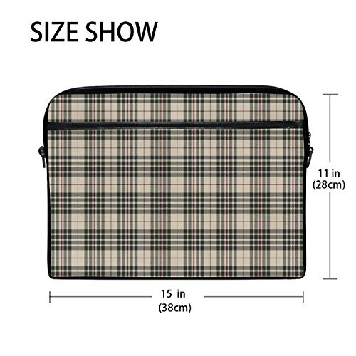 SIONOLY 15-15.4 Inch Estuche para Laptop,Vintage Tartan British Heráldica Imprimir,Nueva computadora portátil Messenger Satchel Maletín Bolsas de Hombro de Trabajo 15-15.4"