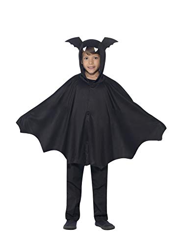 Smiffy's capa de Murciélago para niños de 4 a 9 años, colo negro, Talla M (44324SM)