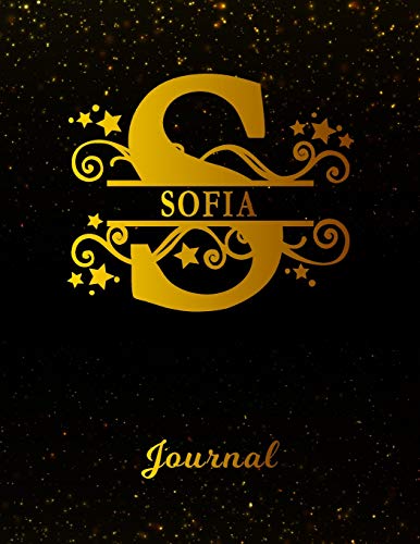 Sofia Journal: Letter S Personalized First Name Personal Writing Diary | Black Gold Glittery Space Effect Cover | Daily Diaries for Journalists & ... Taking | Write about your Life & Interests