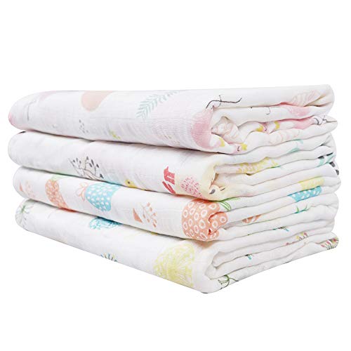 Softan Mantas Swaddle Bebé de Envoltura,Muselina Bambú 120x120cm,mantas para bebes