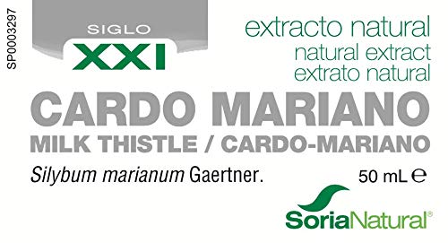 Soria Natural - EXTRACTO DE CARDO MARIANO - Suplemento nutricional - desintoxica y protege el hígado, mejora la digestión y reduce el dolor estomacal (PACK1)