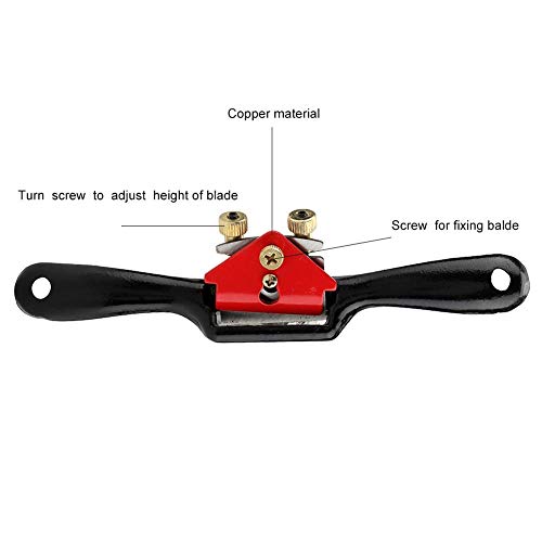 Spokeshave Ajustable con Base Plana Mano Cepilladora Cuchilla de Metal Herramienta de Mano de Trabajo de Madera para Madera Artesanal