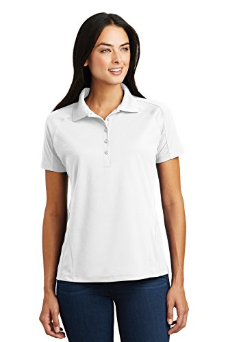 Sport-Tek® Ladies Dri-Mesh® Pro Polo. L474 White S