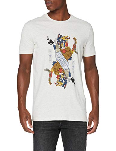 Springfield 5Ec Naipe Etnico Gris-c/41 Camiseta, Gris (Dark_Grey 41), S (Tamaño del Fabricante: S) para Hombre