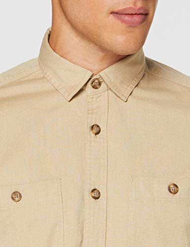 Springfield Torzal Bolsillos-c/54 Camisa Casual, Beige (Beige/Camel 27744454), XL (Tamaño del Fabricante: XL) para Hombre