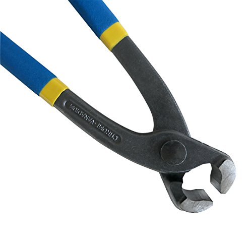 S&R Tenazas / tenazas carpintero ECO 280 mm, hecho de acero al cromo-vanadio de alto grado, asas azules recubiertos de PVC