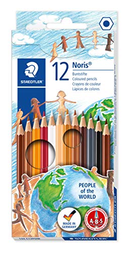 Staedtler Noris Club People of The World - Lápices de colores (12 unidades, colores variados)