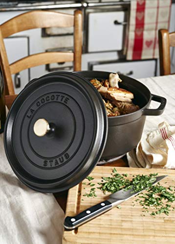 Staub Cocotte Single pan - Cacerola (Single pan, Negro, hierro fundido, 3,8 L, 24 cm, 4,8 kg)