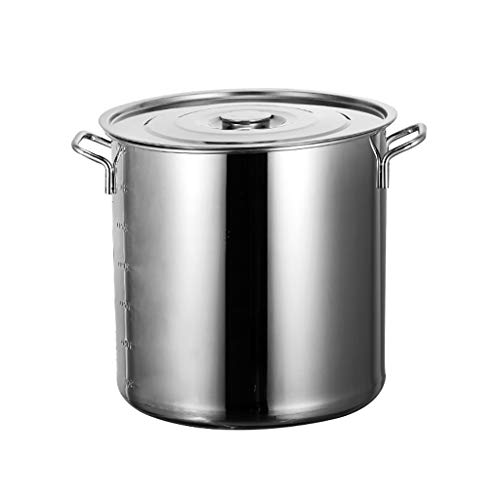 Stockpots, Olla Grande Capacidad, la Olla Olla de Acero Inoxidable de Cocina, Caja Fuerte de la Olla con Tapa -36.4cm, 30L