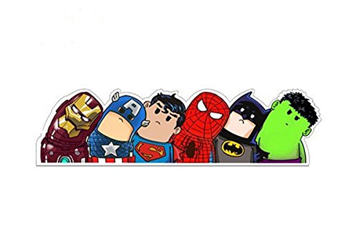 SUPERHERO engomada del coche Ironman Capitán América Superman Spiderman Batman y Hulk