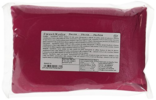 Sweetkolor Pasta de Azúcar Fucsia - 4 Paquetes de 500 gr - Total: 2000 gr