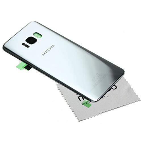 Tapa de batería Plata Silver para Original Samsung para Samsung Galaxy S8 (G950F) con mungoo Pantalla paño de Limpieza