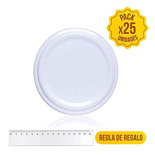 Tapas metalicas para tarros de Cristal Botes hermeticos Tapa de Repuesto de conservas Tarro hermetico Bote de Vidrio de diametros 70 Tapas a Rosca