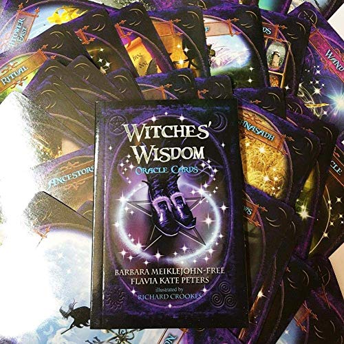 Tarjeta HFSKJWI,Luckyx Witches Sabiduría Oracle Cards Tarot,Fuera de la colección rara de impresión,48 tarjetas innovadora impresionante cubierta