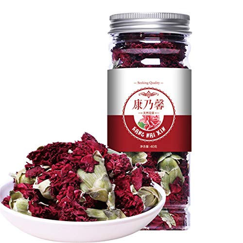 Té de hierbas chino Flor Fruta Té Rosa Té Conservado Seda Dorada Crisantemo Embotellado Nuevo Perfumado Té Cuidado de la salud Flores Té Comida verde saludable ... (40g Clavel)