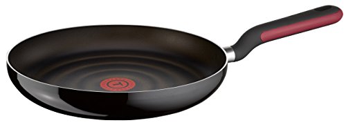 Tefal Comfort Grip D5090802 Sartén, 28 Cm, Revestimiento Antiadherente Titanio Force/Esmalte, Negro