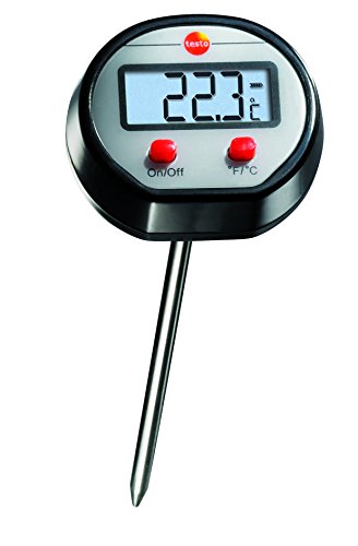 Testo 0560 1110 - Minitermómetro con pincho hasta 150 °C (133 mm, con funda protectora para tubo sensor, pantalla de lectura, con pilas)