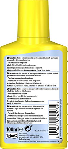 Tetra FilterActive 100 ml - Contiene bacterias iniciadoras vivas y bacterias limpiadoras reductoras de lodo