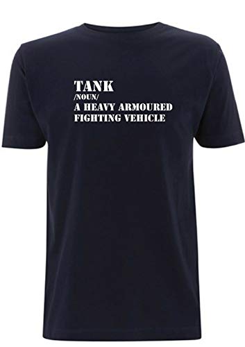 Time 4 Tee Tank Significado Camiseta para Hombre Top Army World War Vehículo Militar blindado de Combate Tropas Soldados Azul Azul Marino 3XL