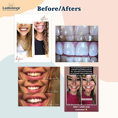 Tiritas Blanqueadoras de Dientes Lumineux Oral Essentials | 21 Tratamientos 42 Tiras | Certificadas, No Tóxicas | Dientes más blancos en 7 días | Sin sabores artificiales | Formulado por el dentista